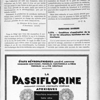 1250 - Page LXXIII-1083 - Correspondance. Assurances sociales. Les soins médicaux et les six mois / Questions diverses. Conditions d’application de la loi sur les allocations familiales aux domestiques