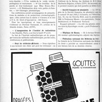 1261 - Page 1090-VIII - Dernières nouvelles. Conférences de physiologie et de pathologie vocales / L’inauguration de l’Institut de radiesthésie / Pour les médecins-pêcheurs / Société Française de phoniatrie / Hôpitaux de Rouen / Fédération nationale des Médecins du front