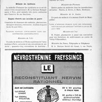 1264 - Page XI-1093 - A travers l’officiel. Hygiène publique / Médaille des épidémies / Emplois réservés aux invalides de guerre