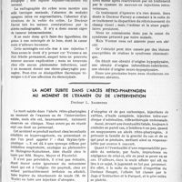 1276 - Page 1105 - Partie scientifique. Travaux originaux. Clinique médicale des enfants, Hôpital des Enfants-Malades. Sur une fille obèse présentant un syndrome chiasmatique. Le syndrome chiasmatique et ses causes, par le Professeur P. Nobécourt / La mort subite dans l'abcès rétro-pharyngien au moment de l’examen ou de l'intervention, Docteur L. Sachnine