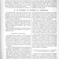 1281 - Page 1110 - Partie scientifique. Travaux originaux. Clinique médicale des enfants, Hôpital des Enfants-Malades. Considérations sur le paludisme (Diagnostic et traitement). Première partie, La querelle du paludisme viscéral, par le Docteur René Le Droumaguet. Esquisse clinique / Le diagnostic du paludisme au laboratoire