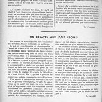 1309 - Page 1138 - Partie professionnelle. Travaux originaux. Hygiène alimentaire. Oeufs frais — Oeufs conservés [G. Fischer] / Un désaveu aux idées reçues [G. Lavalée]