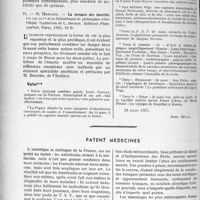 1315 - Page 1144 - Partie professionnelle. Travaux originaux. La page sans médecine. L’exposition d'Auteuil et Passy d’autrefois Au Musée Galliera [Dr M. Vimont] / Patent médecines [Ph. Dally]