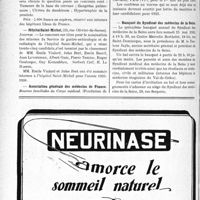 1341 - Page 1166-VIII - Dernières nouvelles. Association pour la documentation photographique et cinématographique dans les Sciences / Prix des « Archives hospitalières » / Hôpital Saint-Michel / Association générale des médecins de France / Banquet du Syndicat des médecins de la Seine