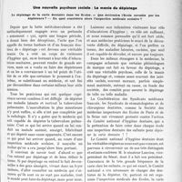 1348 - Page XV-1173 - Propos du jour. Une nouvelle psychose sociale : La manie du dépistage. Le dépistage de la carie dentaire dans les Écoles. — Que deviendra l’Ecole envahie par les dépisteurs ? — En quoi consistera alors l’inspection médicale scolaire ? [J. Noir]