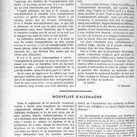 1387 - Page 1212 - Partie professionnelle. Responsabilité professionnelle. Réflexions d’un praticien de province.. Profession - Métier – Clientèle / Nouvelles d'Allemagne