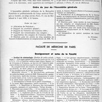 1389 - Page 1214 - Partie professionnelle. Mutualité familiale. Rapport du Secrétaire général / Ordre du jour de l’Assemblée générale / Faculté de médecine de Paris. Enseignement et actes de la Faculté