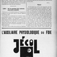 1396 - Page LIX-1221 - Propos du jour. Assurances sociales. Droit aux prestation» de l’assurance-maladie et de l'assurance-invalidité / Sur la question des rechutes assurance-maladie