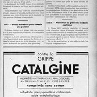 1400 - Page LXIII-1225 - Propos du jour. Questions médico-militaires. Indemnité de première mise d’équipement, etc / Délais d’instance pour obtenir une pension / Promotion au grade de médecin capitaine