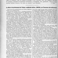 1423 - Page 1242 - Propos du jour. Le danger des moustiques.. Un marais à assainir dans la région Parisienne / Le dîner de printemps de l’Union médicale latine, (UMFIA), en l'honneur de la Roumanie [J. Noir]