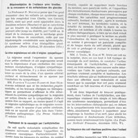 1444 - Page 1253 - Partie scientifique. L’actualité scientifique. La Presse. Hépatomégalies de l'enfance avec troubles de la croissance et du métabolisme des glucides [(Paris Médicale 29 décembre 1934)] / La crise migraineuse est-elle d’origine sympathique ? [(La Presse Médicale, 27 octobre 1934)] / Traitement de la causalgie par l'acétylcholine [(La Pratique Médicale Française, décembre 1934, B)] / La fréquence des cuti-réactions positives chez l’enfant Paris ien [(Paris Médical, 5 janvier 1935)]