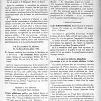 1458 - Page 1261 - Partie scientifique. L’actualité scientifique. Les Livres. La mort subite, par A. Costedoat / Le cholestérol, par Fr. Leuret, J. Dutrenit, J. -B. Baillière et fils, éditeurs, Paris (VIe) / L’Année pédiatrique publiée par Robert Broca et Julien Marie, Masson et Cie, éditeurs / Le jeu de Robin et Marion. Transposition de Gustave Cohen, Librairie Delagrave / Avis pour les médecins bibliophiles : Un ouvrage d’art sur les anciens hôpitaux de Paris