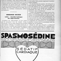 1508 - Page LIX-1289 - Correspondance. Accidents du travail. Majorations de rente des accidentés du travail anciens / Assurances sociales. Contrôle technique des sages-femmes
