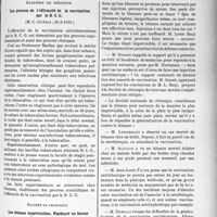 1552 - Page 1329 - Partie scientifique. L'actualité scientifique. Les Sociétés Savantes. Paris. Académie de médecine. Les preuves de l’efficacité de la vaccination par le B. C. G, (26-3-1935) / Société de chirurgie. Les tétanos imprévisibles. Plaidoyer en faveur de la vaccination, (20-1 et 13-2-1935)