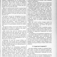 1556 - Page 1333 - Partie professionnelle. Travaux originaux. Le médecin et la loi des pensions. Le rôle Judiciaire du Sou Médical. Critiques d’ordre judiciaire. Droit de récusation / Délais de prescription des honoraires / Production obligatoire des bulletins / L’appel est-il suspensif ?