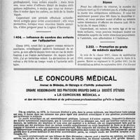 1577 - Page 1354-XLIV - Correspondance. Questions médico-militaires. Périodes d’instruction obligatoires / Influence du nombre des enfants sur l'affectation / Promotion au grade de médecin auxiliaire