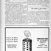 1595 - Page 1368-XIV - A travers l’officiel. Sage-femme de 2° classe — Association avec un médecin — Exercice dans un autre département / Des enfants ou des tumeurs I