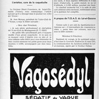1649 - Page 1422-LXIV - Propos du jour. Les médecins étrangers employés par l’État / L'aviation, cure de la coqueluche / A propos de l'I. D. A. S. du Lot-et-Garonne