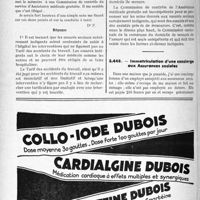 1655 - Page 1428-LXX - Correspondance. Assurances sociales. 1° Soins à domicile aux assurés notoirements indigents ; 2° Incompétence en la matière de la Commission de contrôle de l’A. M. G / Immatriculation d’une concierge aux Assurances sociales