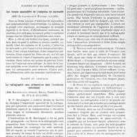 1694 - Page 1463 - Partie scientifique. L'actualité scientifique. Les Sociétés Savantes. Paris. Académie demédecine. Les formes camouflées de l’infarctus du myocarde, (5-3-1935) / Société de chirurgie. La radiographie sans préparation dans l’occlusion intestinale, (20, 27-2 et 20-3-1935)
