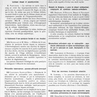1696 - Page 1465 - Partie scientifique. L'actualité scientifique. Les Sociétés Savantes. Lille. Société médicale et anatomo-clinique. Séance du 22 janvier 1935