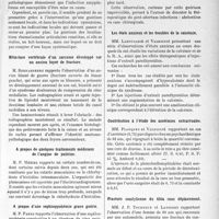 1698 - Page 1467 - Partie scientifique. L'actualité scientifique. Les Sociétés Savantes. Toulouse. Société de médecine. Les rapports de l’infection amygdalienne avec certaines affections douloureuses articulaires / Métastase vertébrale d’un sarcome développé sur un ancien foyer de fracture / A propos de quelques traitements médicaux de l’angine de poitrine / A propos d’une septicopyohémie grave guérie / Les états anxieux et les troubles de la calcémie / Contribution à l’étude des azotémies extrarénales / Fracture condylienne du tibia sans déplacement