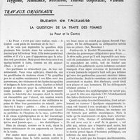 1702 - Page 1471 - Partie professionnelle. Travaux originaux. Bulletin de l’Actualité. La question de la traite des femmes. Le Pour et le Contre