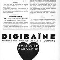 1730 - Page LXV-1499 - Correspondance. Questions médico-militaires. Indemnité de première mise d’équipement / Questions fiscales. Réponse à faire aux demandes de renseignements des contrôleurs