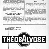 1736 - Page LXXI-1505 - Correspondance. questions de loyer. Renonciation à la prorogation acquise / Durée de la prorogation. Montant du loyer prorogé