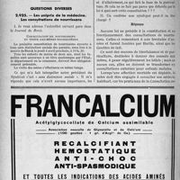 1737 - Page 1506-LXXII - Correspondance. questions de loyer. Durée de la prorogation. Montant du loyer prorogé / Questions diverses. Les uniprix de la médecine. Les consultations de nourrissons