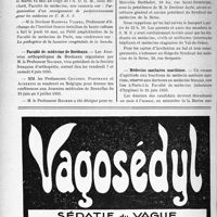 1749 - Page 1514-VIII - Dernières nouvelles. Assemblée Française de médecine générale / Conférences / Faculté de médecine de Bordeaux / Banquet du Syndicat des médecins de la Seine / Médecins sanitaires maritimes