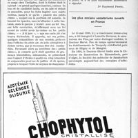 1754 - Page XIII-1519 - A travers l’officiel. Traitements populaires de la rage / Les plus anciens sanatoriums ouverts en France