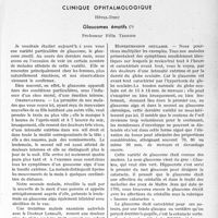 1760 - Page 1523 - Partie scientifique. Travaux originaux. Clinique ophtalmologique, Hôtel-Dieu. Glaucomes émotifs, Professeur Félix Terrien