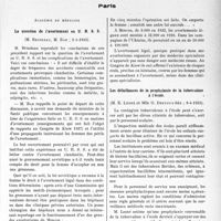 1776 - Page 1539 - Partie scientifique. L’actualité scientifique. Les Sociétés Savantes. Paris. Académie de médecine. La question de l’avortement en U. R. S. S, (2-4-1935) / Les défaillances de la prophylaxie de la tuberculose à l’école, (9-4-1935)