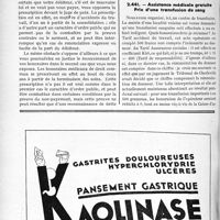 1805 - Page 1566-LVI - Correspondance. Questions diverses. Prescription des honoraires : 1° En matière d’accidents du travail ; 2° En droit commun / Assistance médicale gratuite Prix d’une transfusion de sang