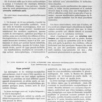 1860 - Page 1603 - Partie scientifique. Travaux originaux. La clinique au goût du jour. L’oreillon cérébral, d’après le Professeur A. Lemierre et les Docteurs F. Layani, P. Meillaud. Les méningites et méningo-encépharites poste-ourliennes / Le type primitif et le type autonome des méningo-encéphalites ourliennes. Les difficultés du diagnostic. Type primitif