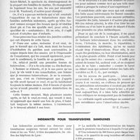 1899 - Page 1624 - Partie professionnelle. Hygiène et prophylaxie. Contagion - Epidémicité / Indemnités pour transfusions sanguines
