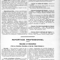 1920 - Page 1935 - Partie professionnelle. Hôpitaux de l’assistance publique de Paris. Enseignement, concours, avis divers / Reportage professionnel. Nouvelles et Informations, (Voir les Dernières Nouvelles en tête des « Demi-Colonnes »). Nécrologie [Docteur Victor Morax] / Journées orthopédiques de Bordeaux