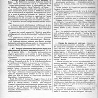 1921 - Page 1936 - Partie professionnelle. Reportage professionnel. Nouvelles et Informations, (Voir les Dernières Nouvelles en tête des « Demi-Colonnes »). Journées orthopédiques de Bordeaux / Bourses d’études à l'Institut « Carlo Forlanini » à Rome / XXe Congrès international de médecine légale et de médecine sociale de langue Française / Bureau des examens et concours