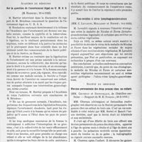 2054 - Page 1745 - Partie scientifique. Travaux originaux. Les Sociétés Savantes. Paris. Académie de médecine. Sur la question de l’avortement légal en U. R. S. S, (30-4-1935) / Ano-rectites à virus lymphogranulomateux, (9-4-1935) / Société de Chirurgie. Flexion permanente des deux pouces chez un enfant, (20-2-1935)