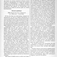 2055 - Page 1746 - Partie scientifique. Travaux originaux. Les Sociétés Savantes. Paris. Société médicale des hôpitaux de Paris. Vérification par oscilloscopie et oscillographie, des courbes des courants employés en électrothérapie, (11-1-1935) / Strumite syphilitique, (14-12-1934) / Paralysie diphtérique à forme vestibulaire, (14-12-1934) / Trois cas de brucellose d’origine Paris ienne, (14-12-1934)
