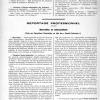 2099 - Page 1772 - Partie professionnelle. Hôpitaux de l'assistance publique de Paris. Enseignement, concours, avis divers / Reportage professionnel. Nouvelles et Informations. Nécrologie [Docteurs Jean Bernarbeig, Robert Proust] / Voyages d’études médicales