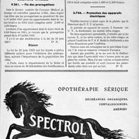 2106 - Page LIX-1777 - Correspondance. Application du tarif des accidents du travail. Interventions concomitantes / Questions diverses. Fin des prorogations / Protection des appareils électriques