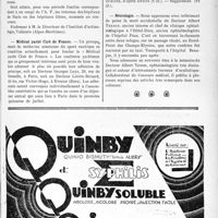 2124 - Page IX-1791 - Dernières nouvelles. Institut d’actinologie / Médical yacht Club de France / Aesculape / Nécrologie [Docteur Albert Terson]
