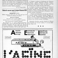 2128 - Page XIII-1795 - A travers l’officiel. Réponses des ministres aux questions des parlementaires. Statut des contrôleurs des Caisses d’assurances sociales / Tableau de concours pour la Légion d’honneur 1935 / Voyages au Canada et aux États-Unis
