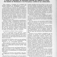 2130 - Page 1797 - Propos du jour. A propos de l’Assemblée de l’Association générale des médecins de France. Nos Sociétés de Bienfaisance et de Prévoyance. L’utilité de leur collaboration [J. Noir]