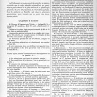 2217 - Page 1882 - Partie scientifique. L'actualité scientifique. Les Congrès. XVIe Session de l’Association Française de Médecine générale, (Avril-Mai 1935). Aptitudes familiales aux localisations morbides, par G. Blechmann. Synthèses des conclusions des Assises départementales / L’aptitude à la santé / L’aptitude à la maladie