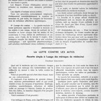 2229 - Page 1894 - Partie professionnelle. Bulletin de l’Actualité. Notions d'hygiène familiale. La désinfection pratique dans les maladies contagieuses, par le Docteur L. Triollet / La lutte contre les mites, (Recette simple à l'usage des ménages de médecins), Docteur Chavigny