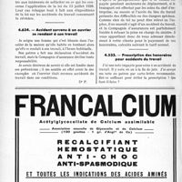 2245 - Page 1910-LVI - Correspondance. Accidents du travail. Allocations aux accidentés du travail anciens / Accident survenu à un ouvrier se rendant à son travail / Prescription des honoraires pour accidents du travail