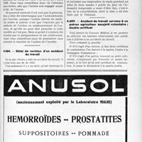 2246 - Page LVII-1911 - Correspondance. Accidents du travail. Prescription des honoraires pour accidents du travail / Délai de révision d’un accident du travail / Accident du travail survenu à un patron agriculteur assujetti volontaire ; double certificat